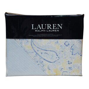 Lauren Ralph Lauren Marisa Full/Queen Duvet Cover Set 92x96" Blue Yellow Paisley